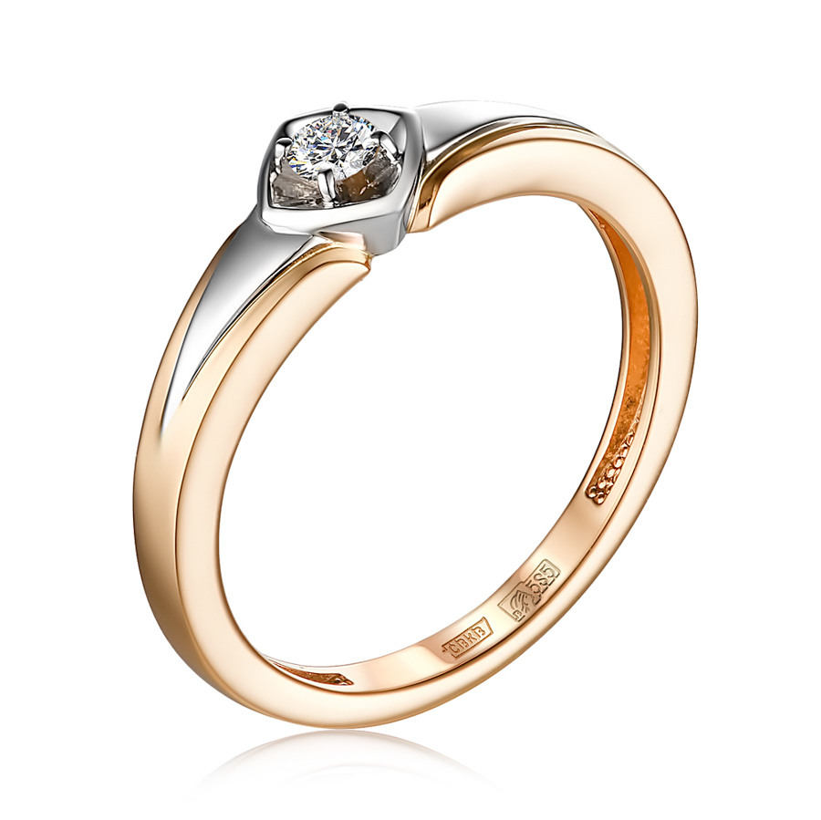 Кольцо, золото, бриллиант, 1-11-0980-101
